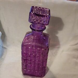 Vintage Amethist Elegant Purple Glass Decanter